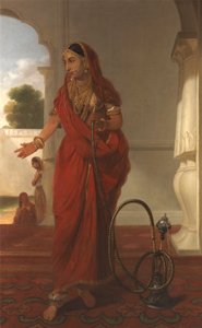 Een Vrouw van het Hof in Faizabad, India door Tilly Kettle