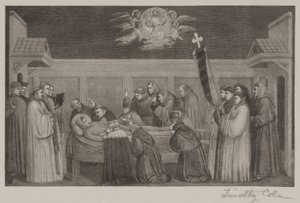 Dood van Sint Franciscus door Timothy Cole