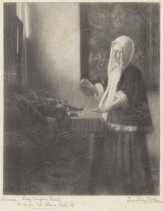 Vrouw die Parels Weegt door Timothy Cole after Johannes Vermeer