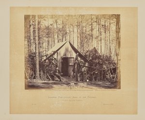 Algemeen postkantoor, leger van de Potomac, Brandy Station, Virginia door Timothy H. OSullivan