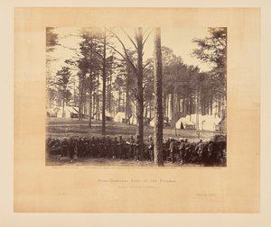 Hoofdkwartier Leger van de Potomac, Brandy Station, Virginia door Timothy H. OSullivan