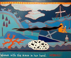 Vrouw met de maan in haar hand, 2011