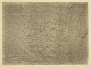Historic Spanish Record of the Conquest, South Side of Inscription Rock, N.M. Geographical  Geological Explorations  Surveys West of the 100th Meridian. Expeditie van 1873. -Luitenant. Geo. M. Wheeler, Korps Genieofficieren, Bevelhebber. door Timothy O
