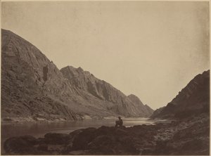 Iceberg Canyon, Colorado River, bovenaanzicht,1871 (foto) door Timothy O