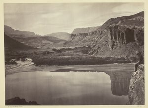 Uitzicht over de Colorado rivier naar de monding van Paria Creek door Timothy O