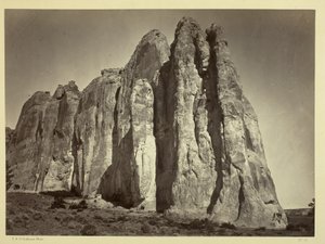 De zuidkant van Inscription Rock, 1873 door Timothy OSullivan