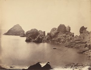 Tufstenen koepels, Pyramid Lake, Nevada,1867 (foto) door Timothy O