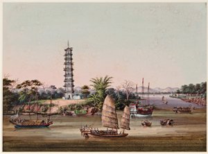 De negen verdiepingen Whampoa Pagode, Parelrivier