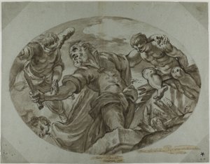 Het offer van Isaac door Tintoretto
