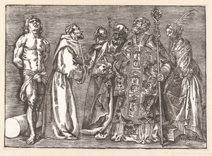 Zes staande heiligen door Titiaan