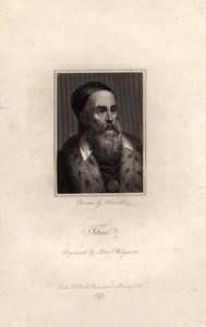 Portret van Titian, gegraveerd door John T. Wedgwood