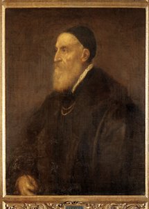 Zelfportret, geschilderd kort voor het uitbreken van de pest in Venetië ... (schilderij op doek)