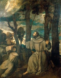 St. Franciscus ontvangt de stigmata door Titian (c.1488 1576)