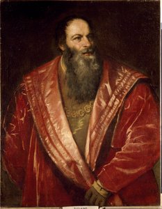 Portret van Pietro Aretino door Tiziano Vecelli
