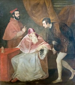 Portret van paus Paulus III met neven