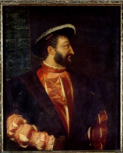 Portret van de koning van Frankrijk Frans I (1494-1547) door Tiziano Vecelli