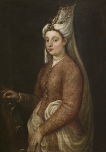 Cameria, dochter van Suleiman de Grote, als Sint Catharina, ca. 1560 door Tiziano Vecelli