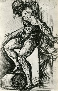Schets voor de St. Sebastian, ca. 1518, 1937 door Tiziano Vecelli