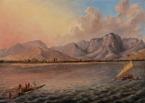 Mathwalta, Venua Levu Vitisa, Fiji, ca. 1840 (olieverf op doek) door Titian Ramsey Peale
