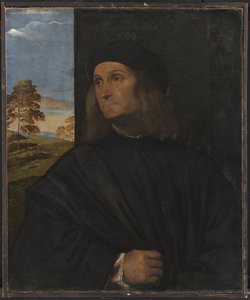 Portret van de Venetiaanse Schilder Giovanni Bellini (?) door Tizian