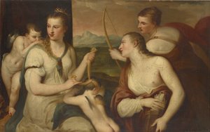 Cupido Geblinddoekt door Venus