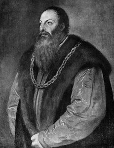Pietro Aretino, Italiaanse auteur, toneelschrijver, dichter en satiricus, ca. 1548-1551 1912 door Tiziano Vecelli