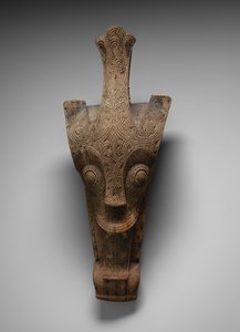 Huisgevel ornament dat een singa voorstelt, c.1875-1900 door Toba Batak Culture