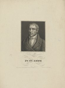 Portret van Wilhelm Traugott Krug 1770-1842, 1828-1829 door Tobias Falcke