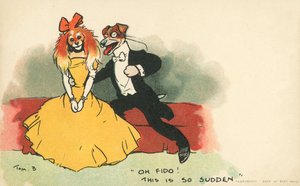 Honden verkleed als een romantisch stel door Tom Browne