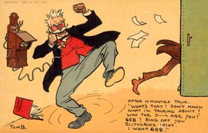Verkeerd nummer (chromolitho)