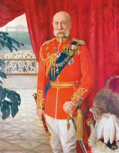 Keizer Franz Joseph I. in de Gala-uniform van een Britse Veldmaarschalk door Tom von Dreger