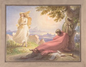 Tasso Contemplating Beauty, 1823 door Tommaso Minardi