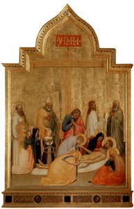 Pieta met Sint Remigius en Sint Benedictus (tempera op hout, ca.1365)