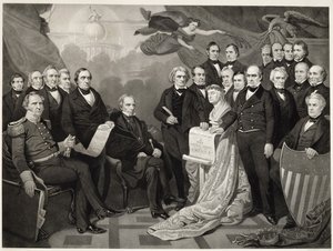 Unie, 1852 (gravure op geperst papier) door Tompkins Harrison after Matteson