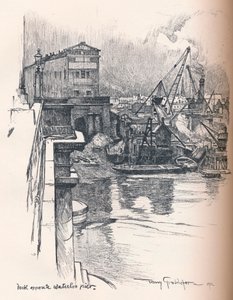 Dok tegenover Waterloo Pier, ca. 1902 door Tony Grubhofer