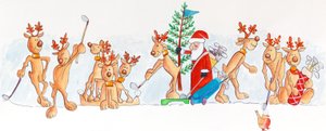 Kerstgolfers door Tony Todd