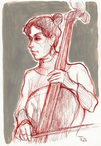 Toegewijde cellist door Tore Bahnson