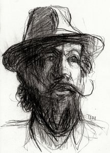 Indrukwekkend portret van een man met baard