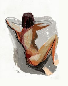 Ontspannen figuurstudie