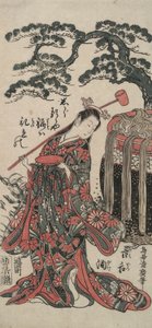 Scène uit een Shosa (Dansact) door Torii Kiyohiro