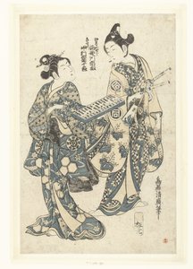Twee Acteurs met Telraam door Torii Kiyohiro
