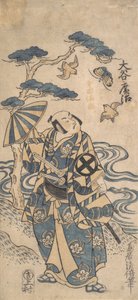 De acteur Otani Hiroji als Honda Harunaga, ca. 1745