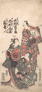 Scène uit het Drama Matsu wa tai fusuma no wakesato, 1757 of 1758