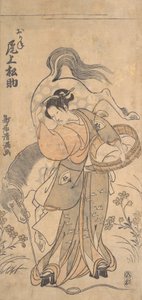 De acteur Onoe Matsusuke in de rol van de beroemde sterke vrouw Okane door Torii Kiyomitsu