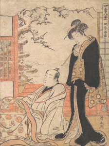 Avondsneeuw in Banto, ca. 1779 door Torii Kiyonaga