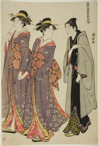 Uit voor een Wandeling, uit de serie "Een Verzameling Hedendaagse Schoonheden van de Plezierwijken" door Torii Kiyonaga
