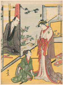 Scène bij de Daifukuya (Daifukuya no dan), uit de serie "Go Taiheiki Shiraishi Banashi"