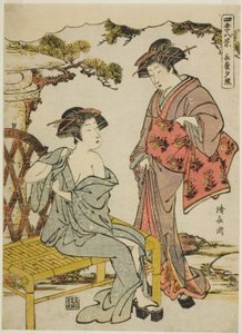 Zomergloed bij zonsondergang (Choka no sekisho), uit de serie "Acht scènes van de vier seizoenen (Shiki hakkei)"