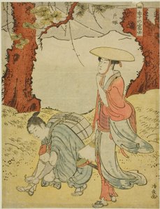 Totsuka, uit de serie "Mount Fuji in de vier seizoenen (Shiki no Fuji)" door Torii Kiyonaga
