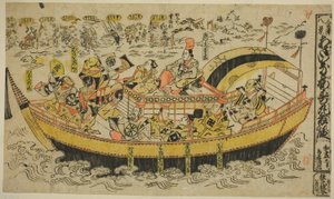 Acht Scènes van Kanazawa: De Dans van Asahina en Umejumaru door Torii Kiyonobu I